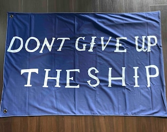 No abandones la bandera del barco: bandera marítima de doble cara, diseño marino, casa de playa, casa del lago, bandera pirata, guerra de 1812, USS Chesapeake