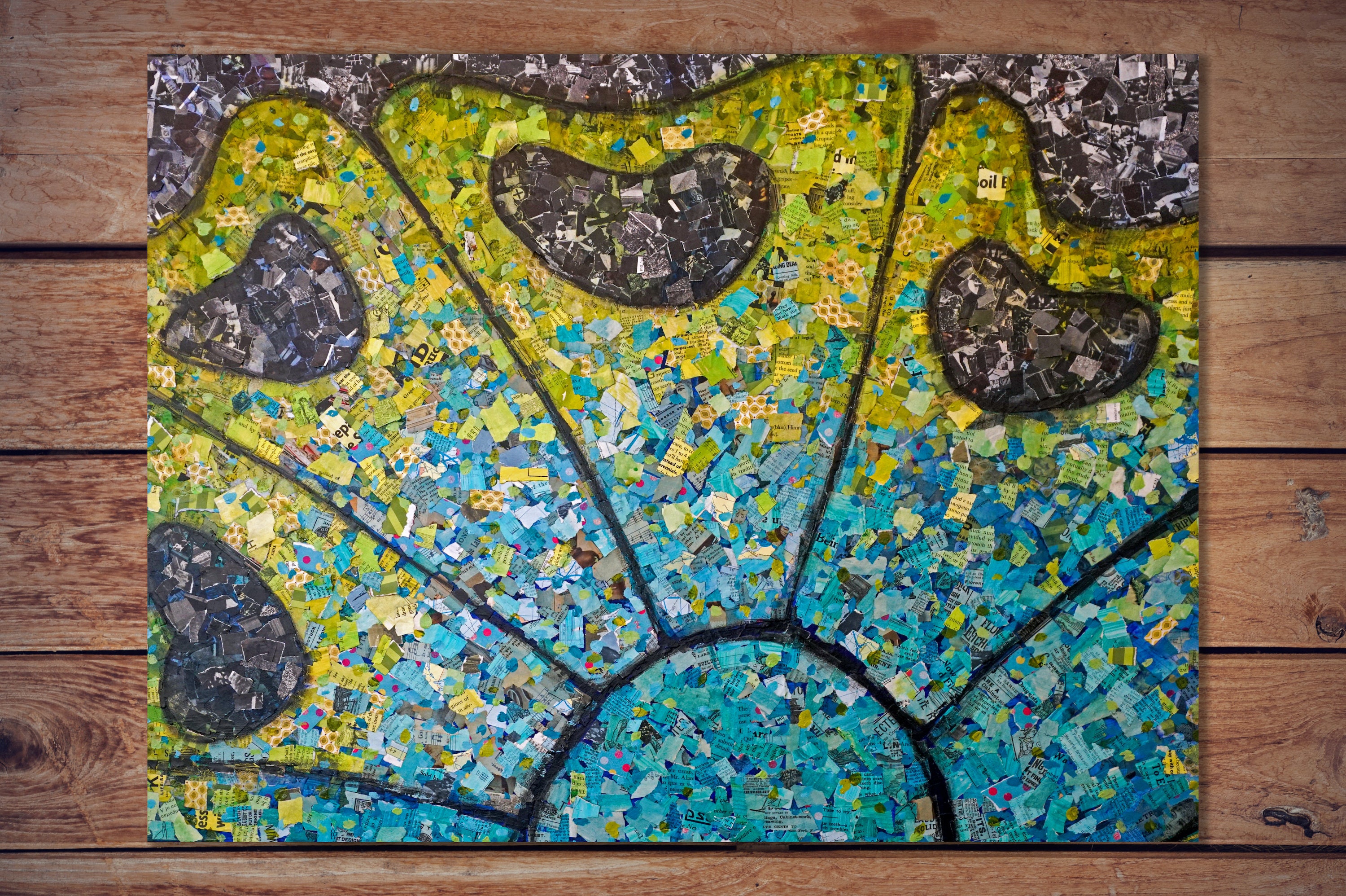 Blue Butterfly Wing Original Mixed Media Art Work Home Decor Etsy