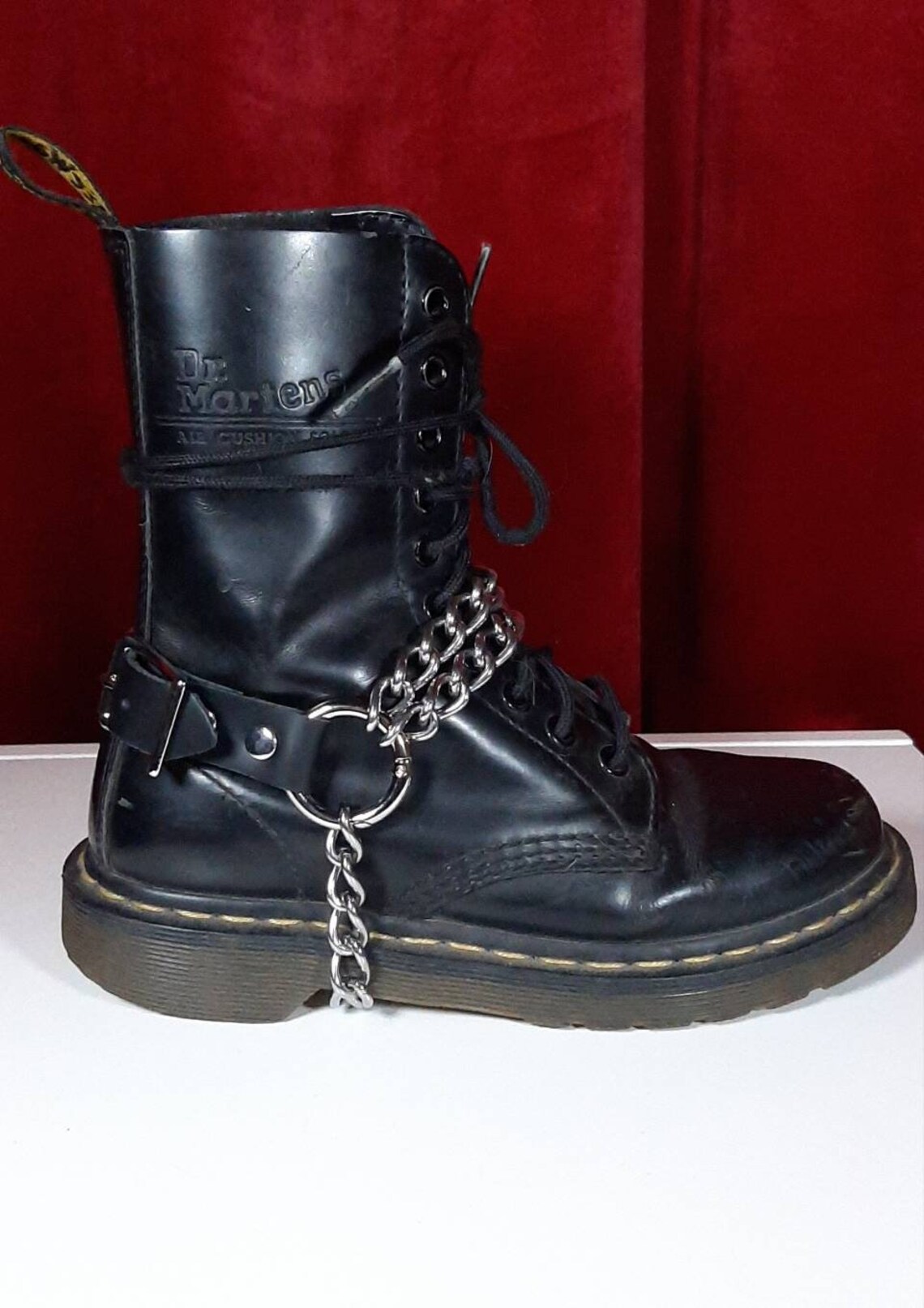 Unisex Stainless Steel Twist Chain Leather Bootstrap Double - Etsy