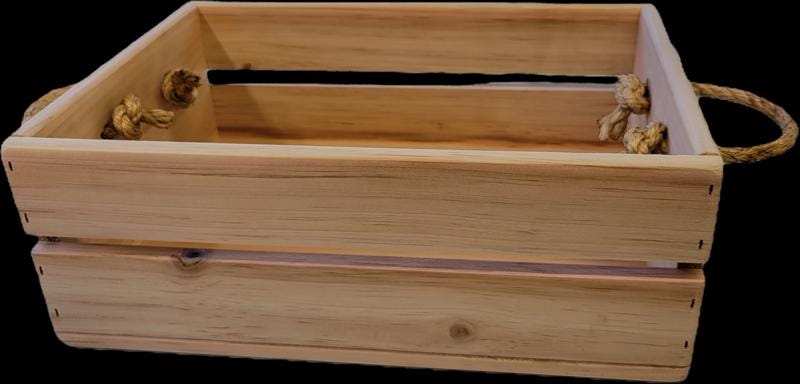 Slats With Rope Cedar Slat Crate With Rope Handles - Etsy