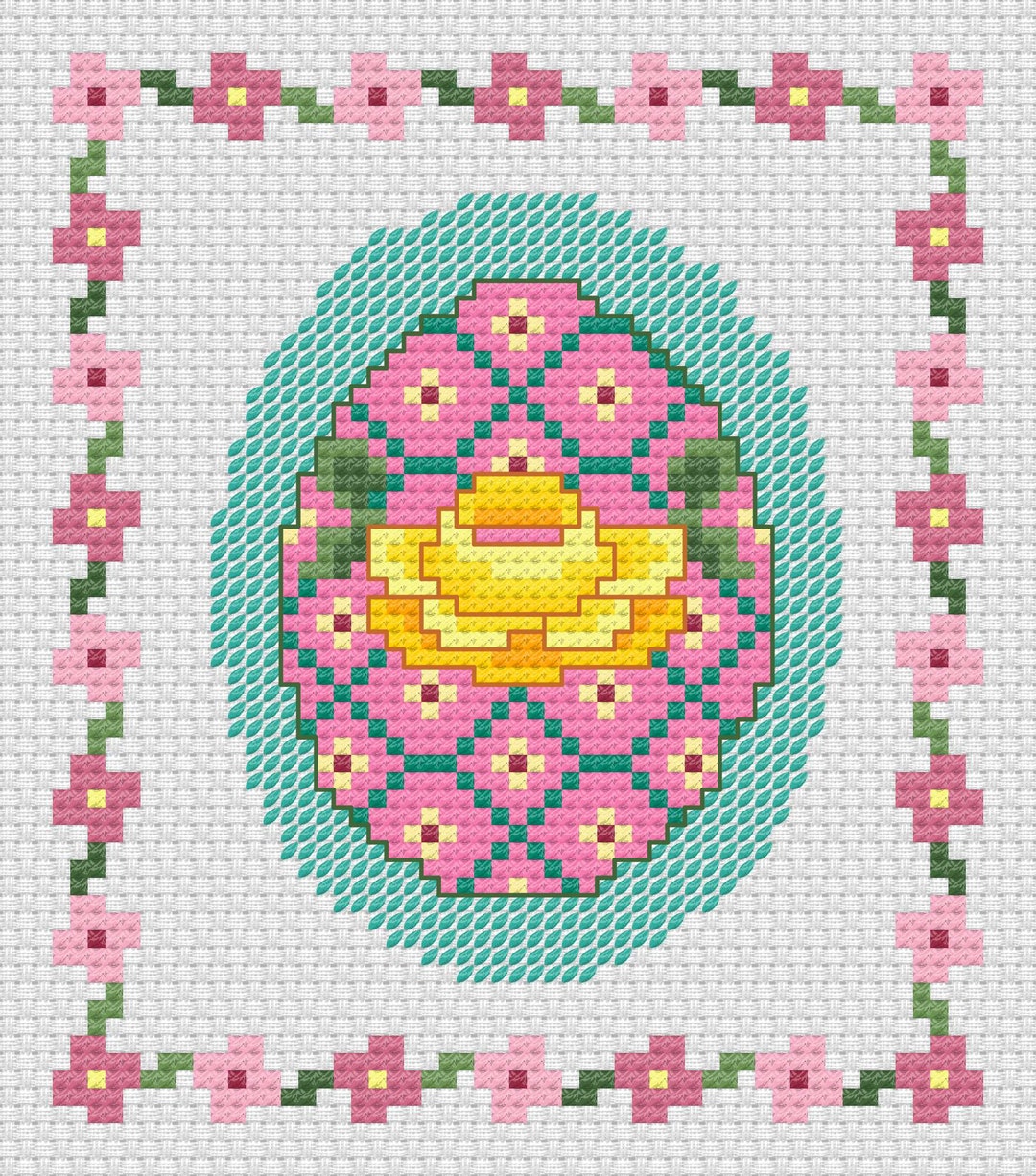 Easy Easter Egg Counted Cross Stitch PDF Pattern - Etsy