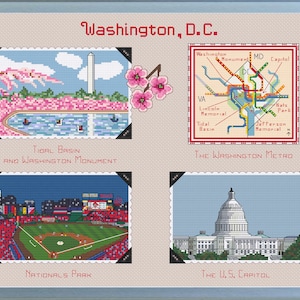 Foto Erinnerungen an Washington, D.C. Kreuzstich PDF Muster