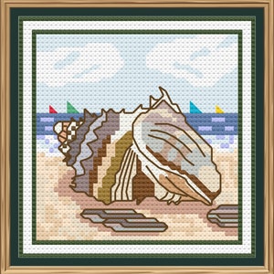 Seashell Counted Cross Stitch PDF Pattern
