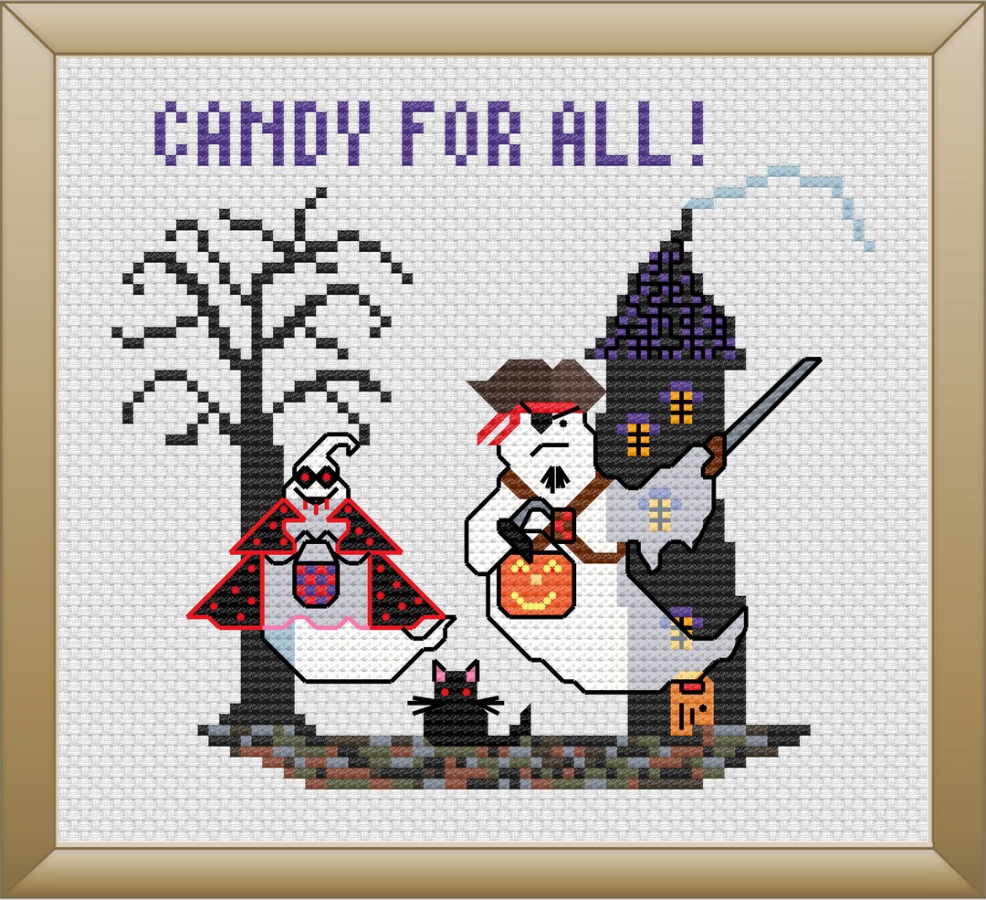 Halloween Ghost Pirate Counted Cross Stitch PDF Pattern - Etsy