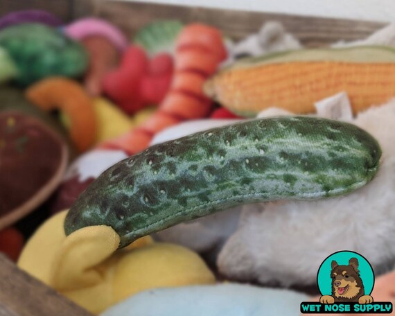 Dog toy with squeaker Cucumber stuffed toy for dogs and | Etsy