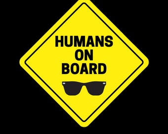 Humanos a bordo bumper gráfico