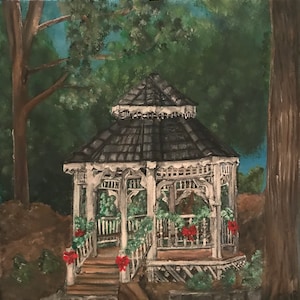 An evergreen Christmas art print