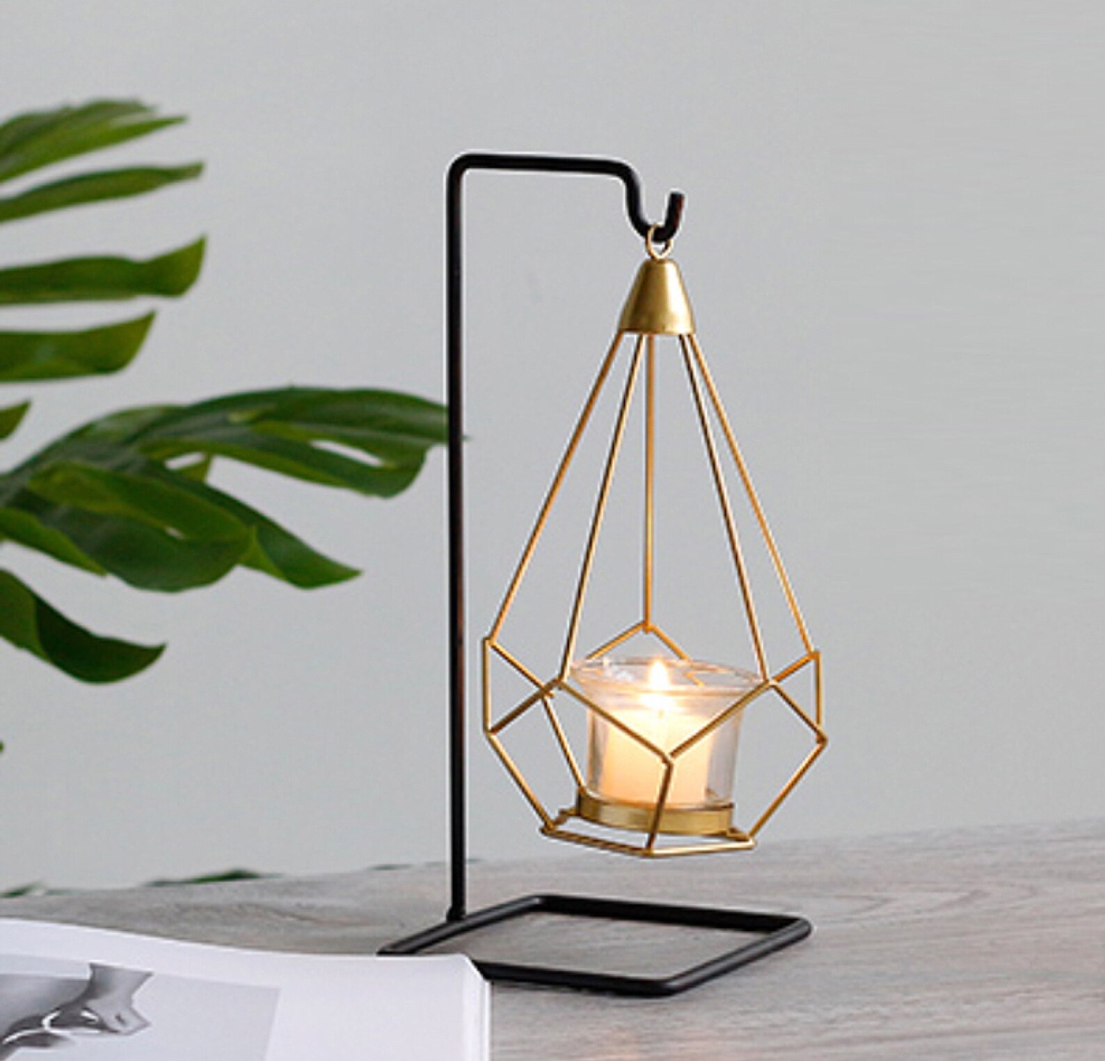 Modern Hanging Metal Candle Holder Etsy