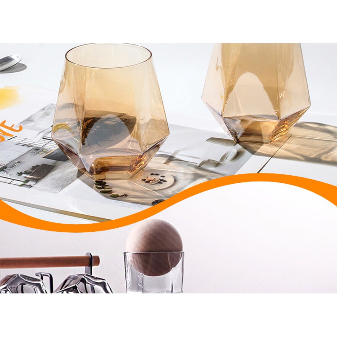 Beautiful Modern Glassware Set with Pitcher Etsy