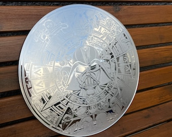 Star Wars homage Aztec style mirror. In cludes Darth Vader, Han Solo, Leia, Luke Skywalker, Boba Fett and many  more.