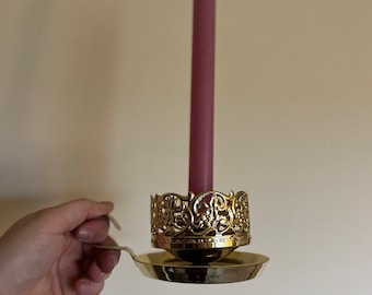 Golden Candle Holder