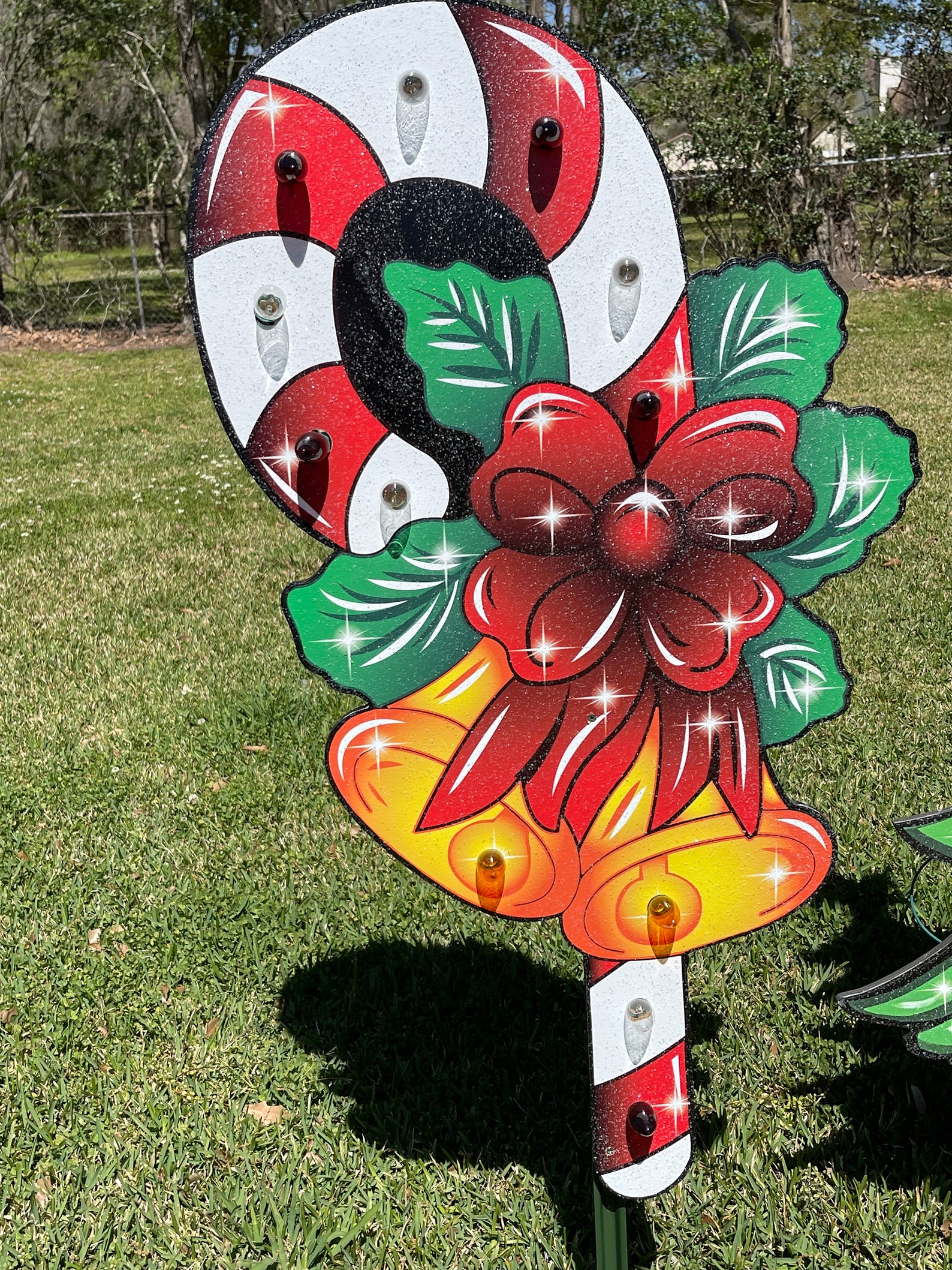 Christmas Yard Art Christmas Tree With Lights and Two Lighted Etsy