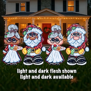 Santa Clause Christmas Outdoor Decoration Sign | Christmas Yard Art | Christmas Lawn Decor Christmas Yard Art