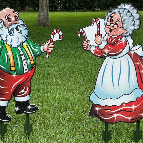 Mr and Mrs Santa Claus Outdoor Decorations Etsy