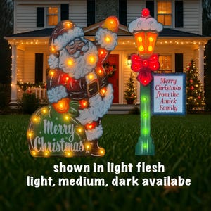 Santa Clause Christmas Outdoor Decoration Sign | Christmas Yard Art | Christmas Lawn Decor Christmas Yard Art