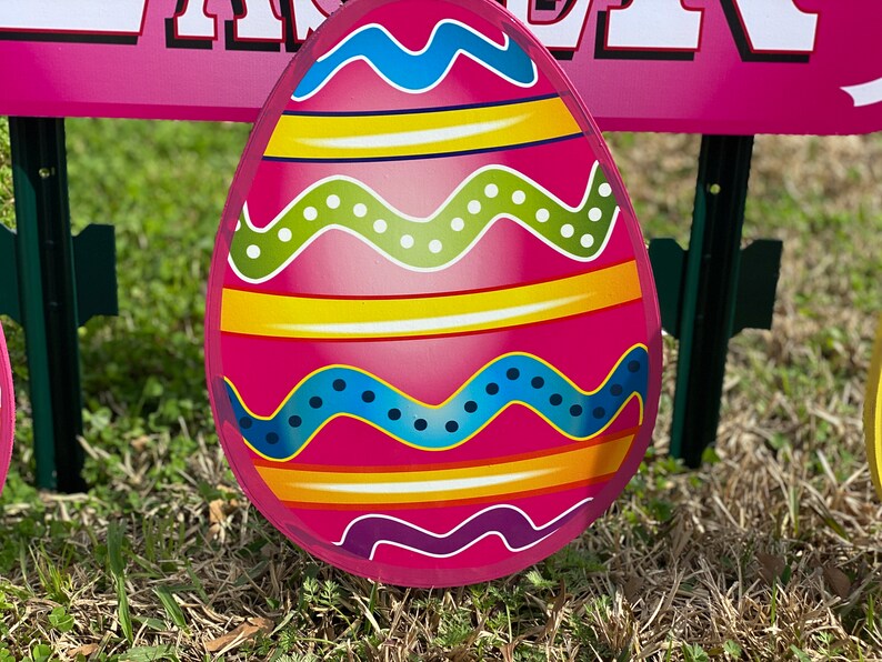 Easter Yard Decor see Video 6 Piece Wooden Easter Eggs Etsy