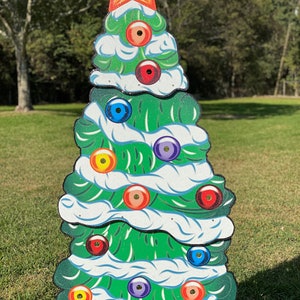 7.5h Flat Plastic Hanging Christmas Ornaments 14pc Christmas Yard Art Yard  Card Lawn Sign Set NOT 3D 
