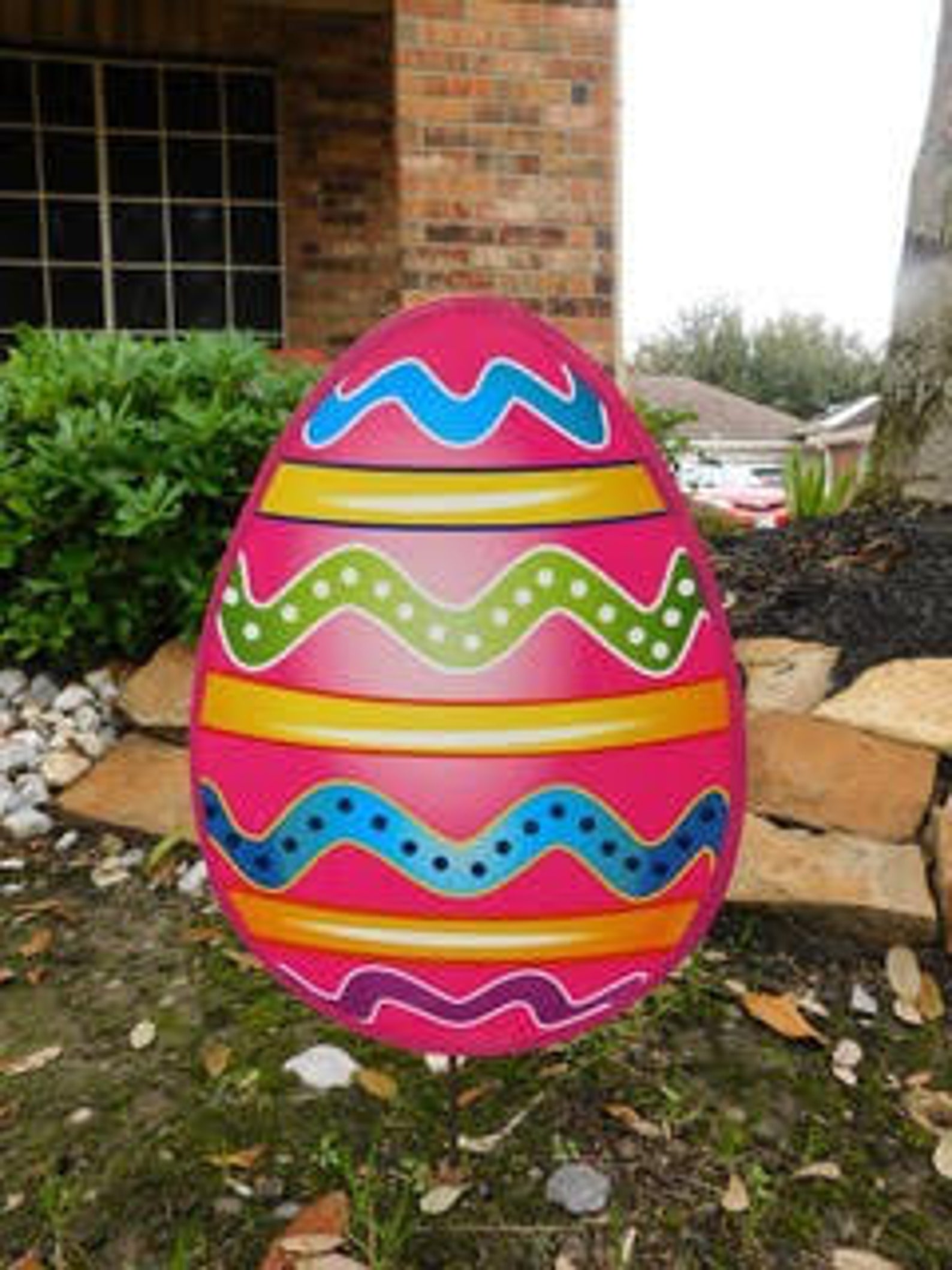 Easter Yard Decor see Video 6 Piece Wooden Easter Eggs Etsy