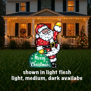 Santa Clause Christmas Outdoor Decoration Sign | Christmas Yard Art | Christmas Lawn Decor Christmas Yard Art