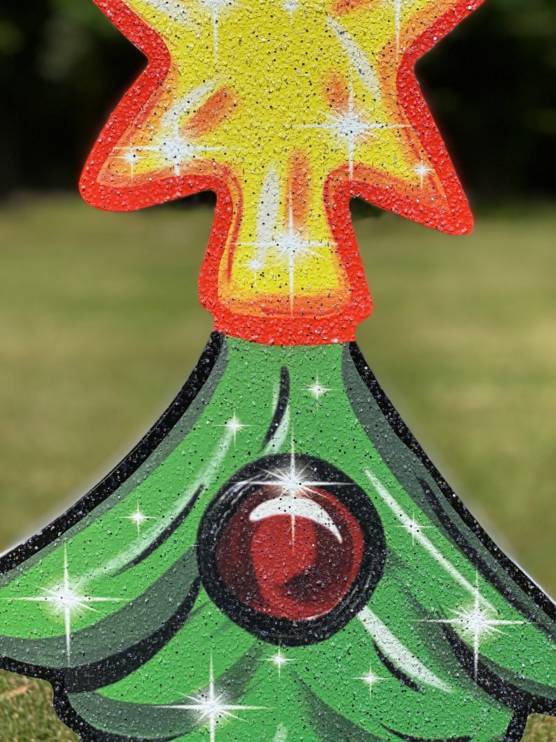 Christmas Yard Art Christmas Tree Without Lights/outdoor Etsy