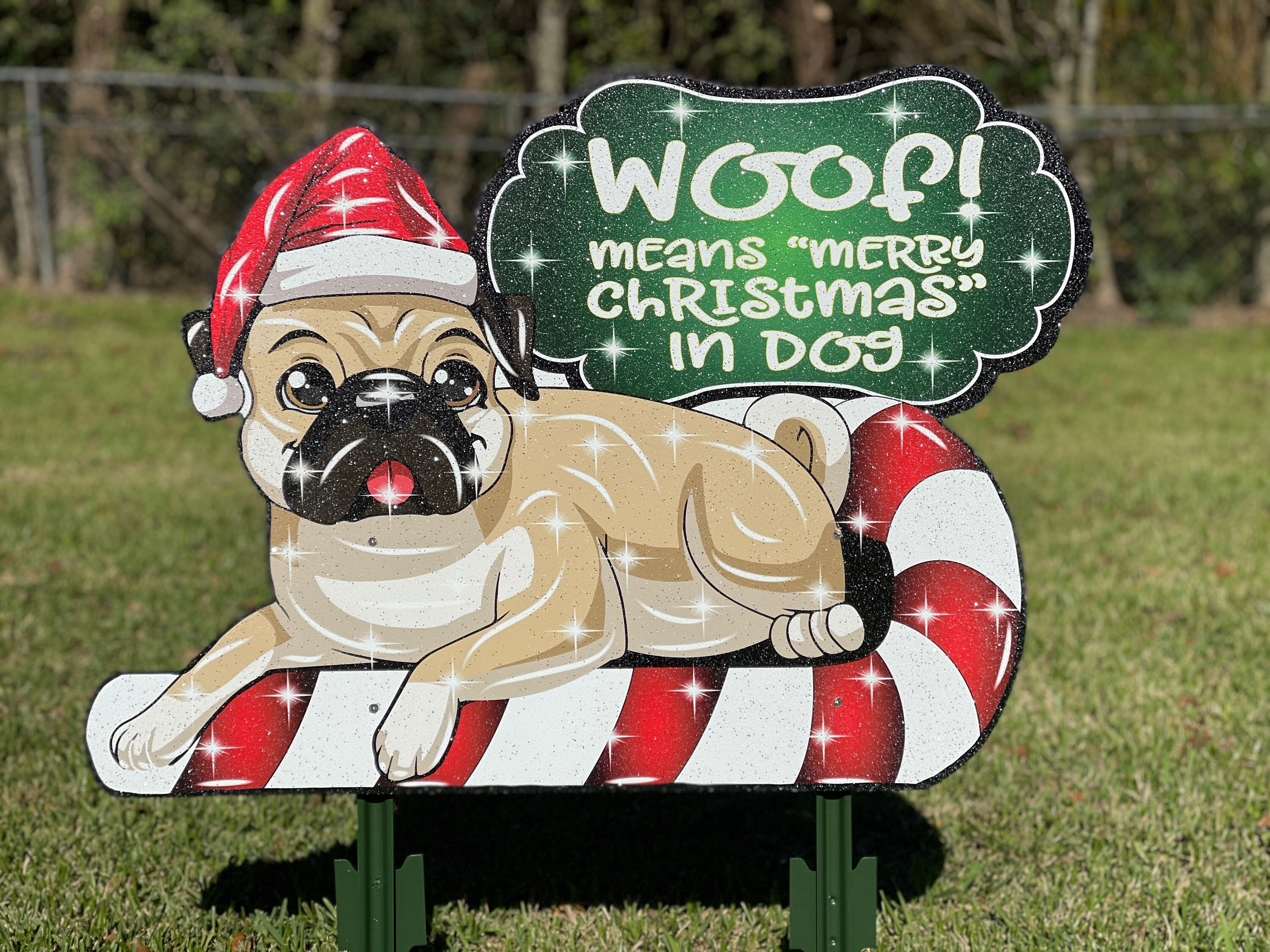 Christmas pug yard decoration Clearance