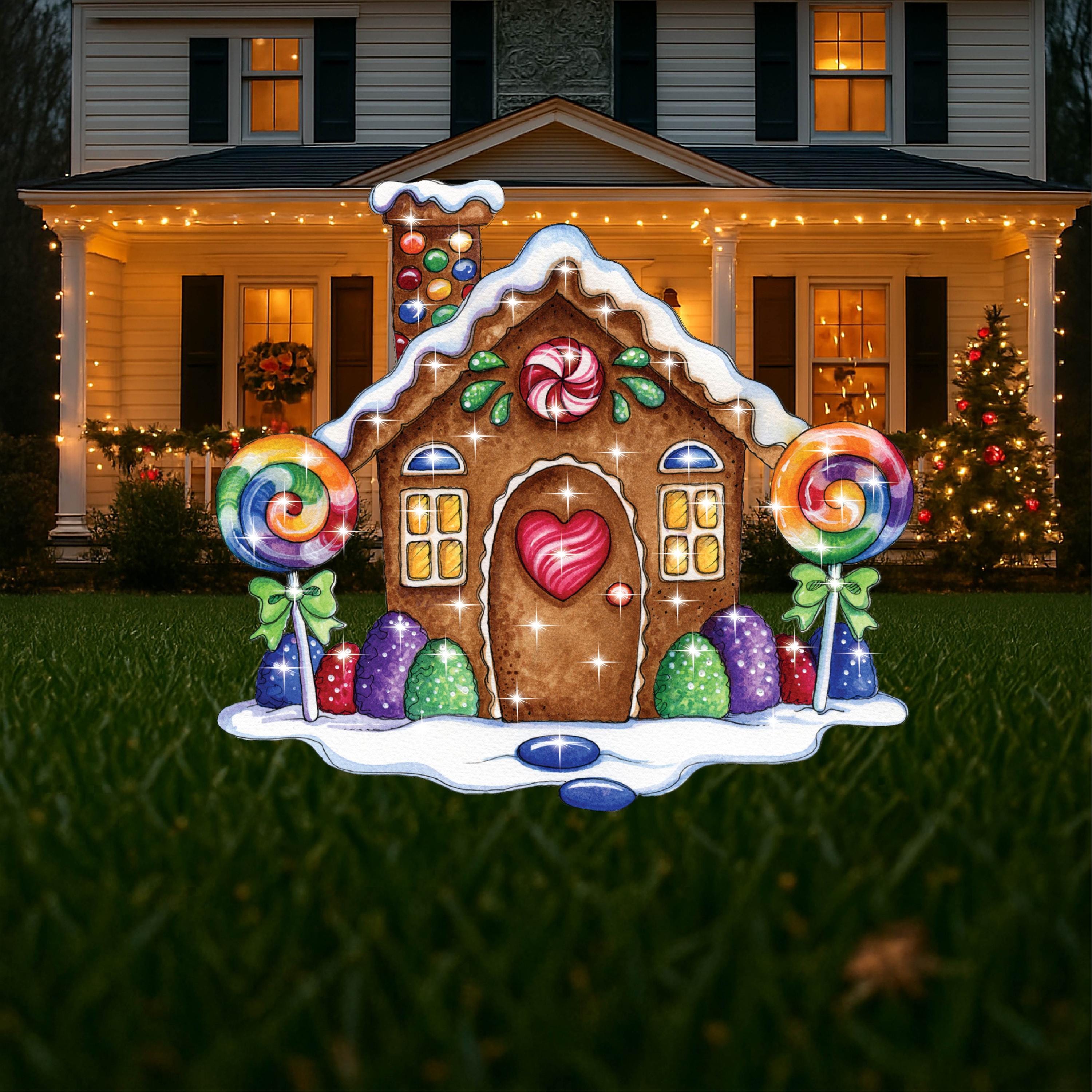 Outdoor Gingerbread House Christmas Yard Art Housewarming Gift for ...