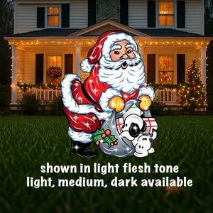 Santa Clause with Bag Christmas Outdoor Decoration | Christmas yard art