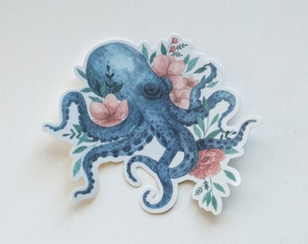 Hologram sticker "Floral Octopus"