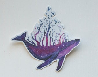 "Space Whale" hologram sticker