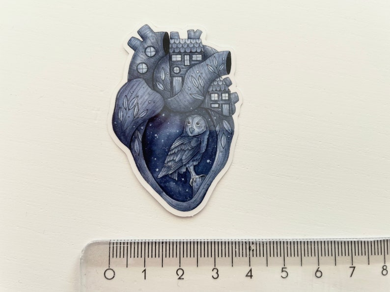 Vinyl sticker Owl Heart image 3