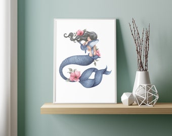 Poster "Mermaid Hug" | Offset Print A4