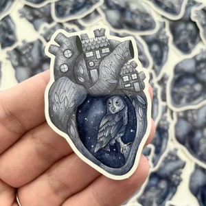 Vinyl sticker Owl Heart image 2