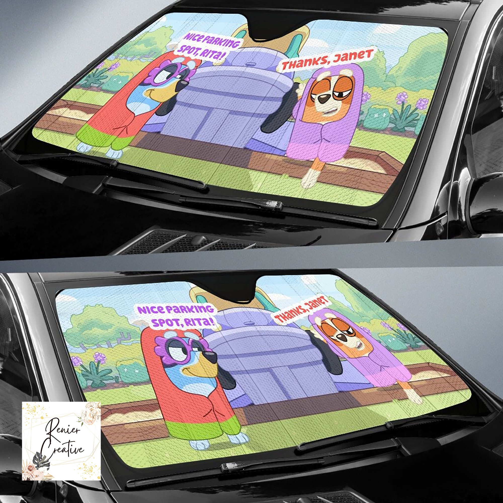 Discover Nice Parking Spot Rita BlueyDad Car Sunshade, BlueyDad Sun Shade, BlueyDad Car Shade