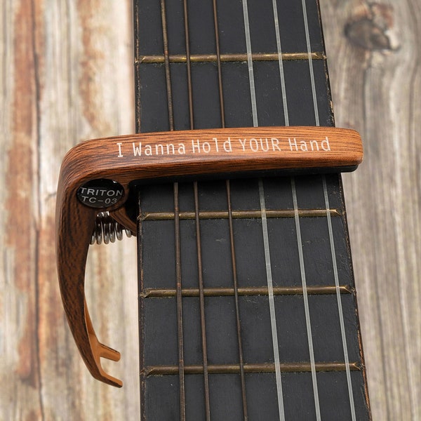 Capo de guitarra personalizado, capo de guitarra de madera, afinación de capo, regalo para guitarristas, regalo de guitarra, capo hecho a mano, capo de guitarra clásica eléctrica