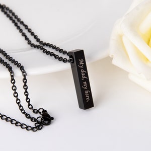 Personalized Cremation Jewelry for Ashes, Customized Cube Ashes Necklace, 3D Bar Urn Necklace for Ashes, Cremation Necklace for Women Men
