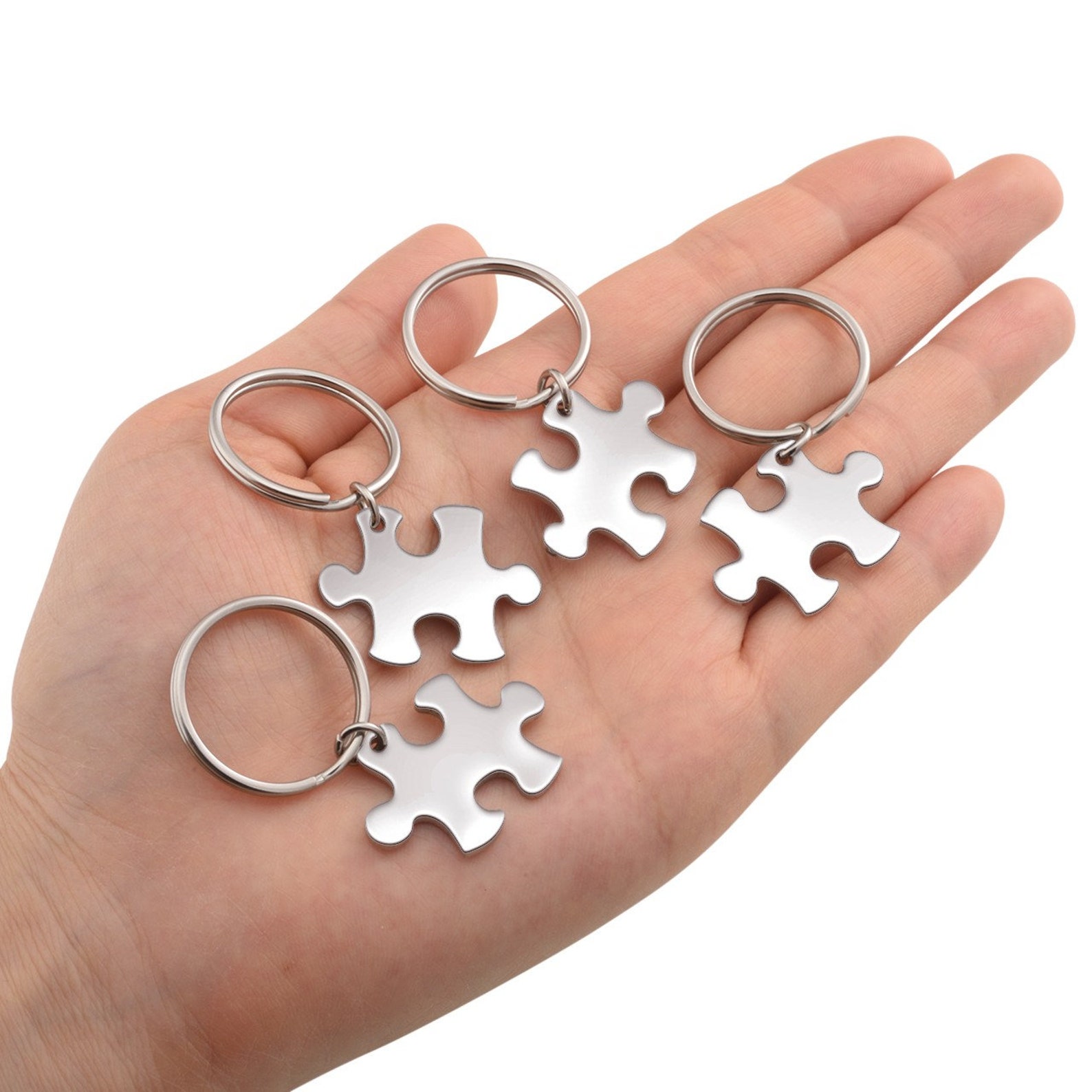 Jigsaw Puzzle Piece Key Chains Set of 4 Graduate 2021 Family Etsy