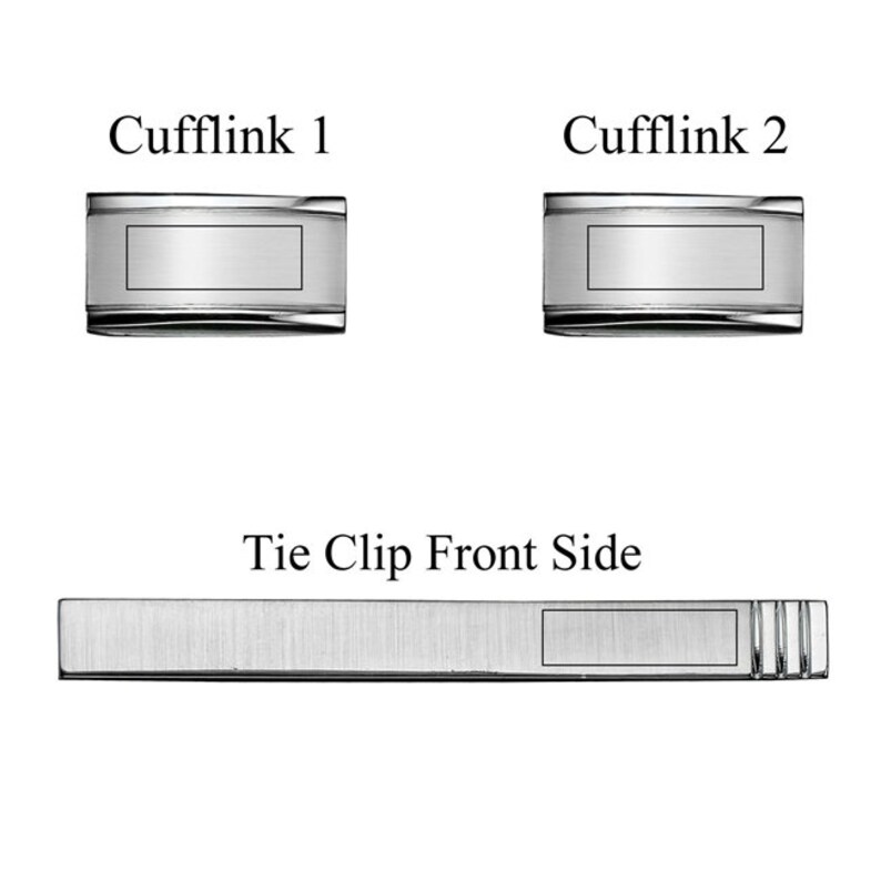 personalised cufflinks and tie pin