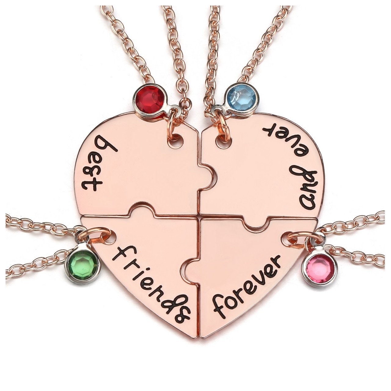 4 Best Friend Necklaces Puzzle Piece Necklace Best Friends | Etsy