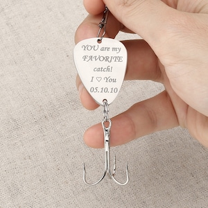 Personalized Fishing Lure: Engraved Stainless Steel Fisherman Gift