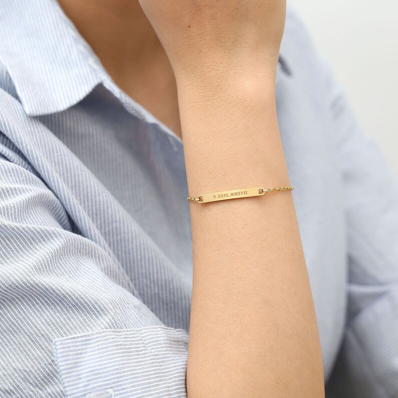 Personalized Bar Bracelet,Skinny Bar Bracelet,Coordinates Bracelet,Bridemaid Gift,Engraved Gold Bracelet,Monogram Bracelet,Wedding Gift