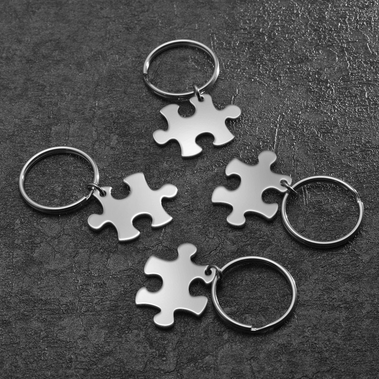 Jigsaw Puzzle Piece Key Chains Set of 4 Graduate 2021 Family Etsy