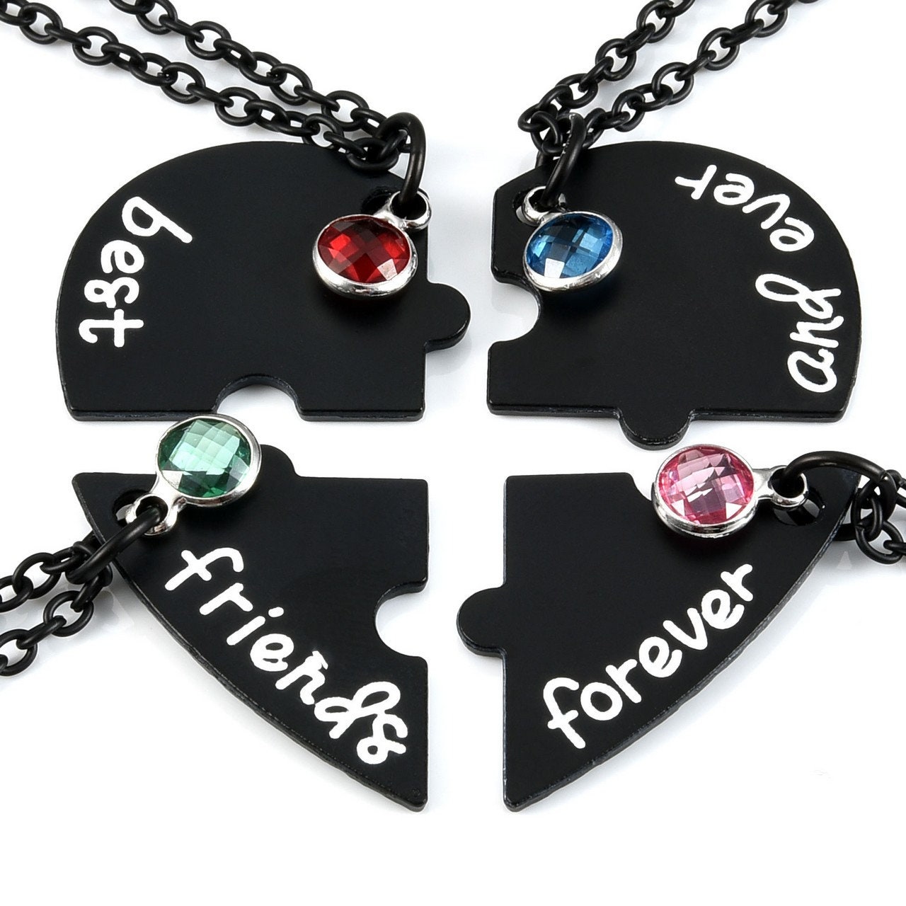 4 Best Friend Necklaces Puzzle Piece Necklace Best Friends | Etsy