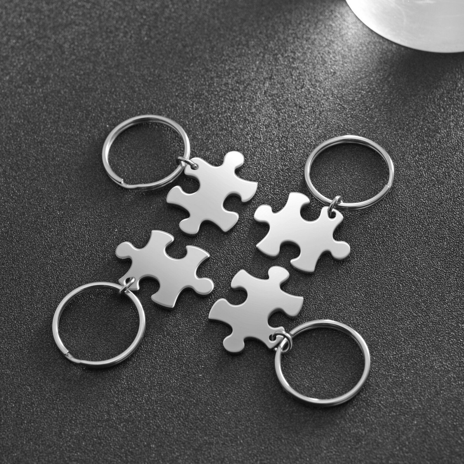 Jigsaw Puzzle Piece Key Chains Set of 4 Graduate 2021 Family Etsy