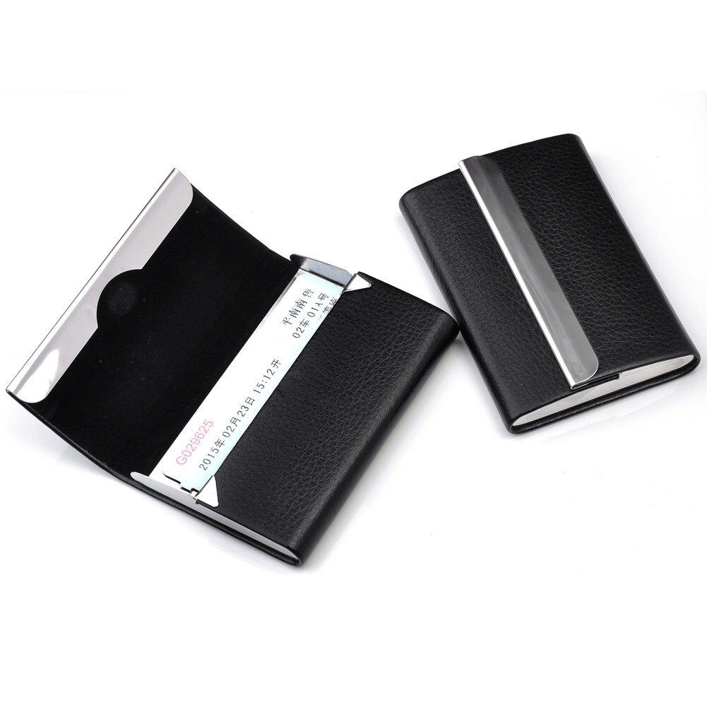 Personalized Business Card Holder Leather Card Holder Etsy