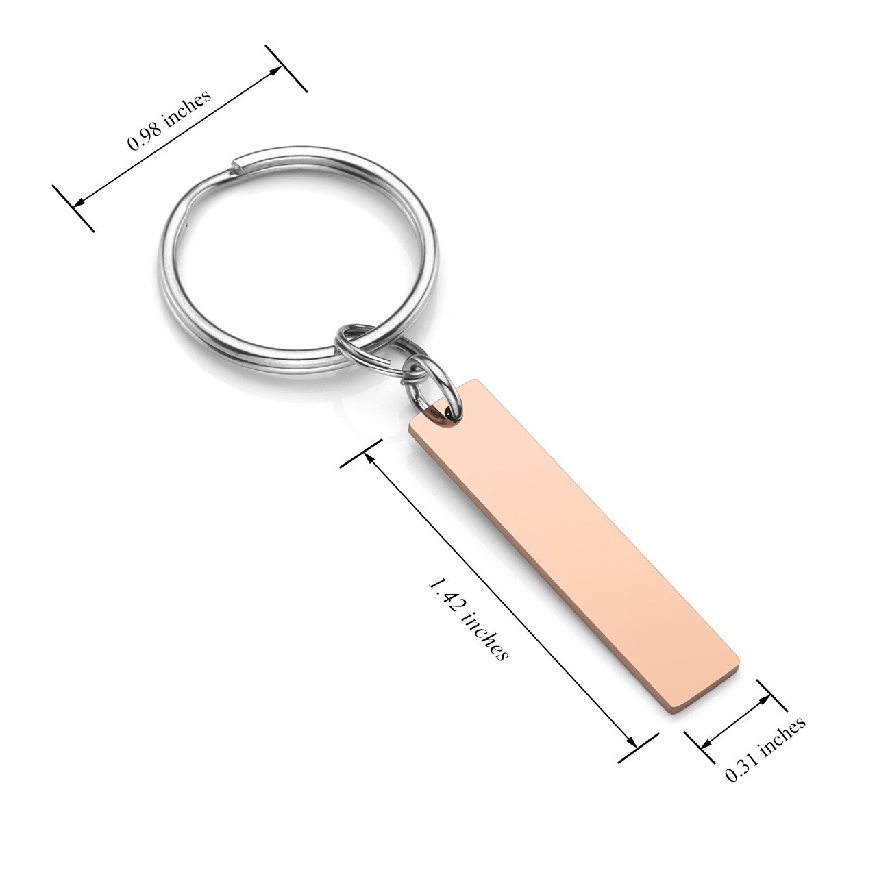 Bar Keychain Custom Keychain Plain Tag Keychains Etsy