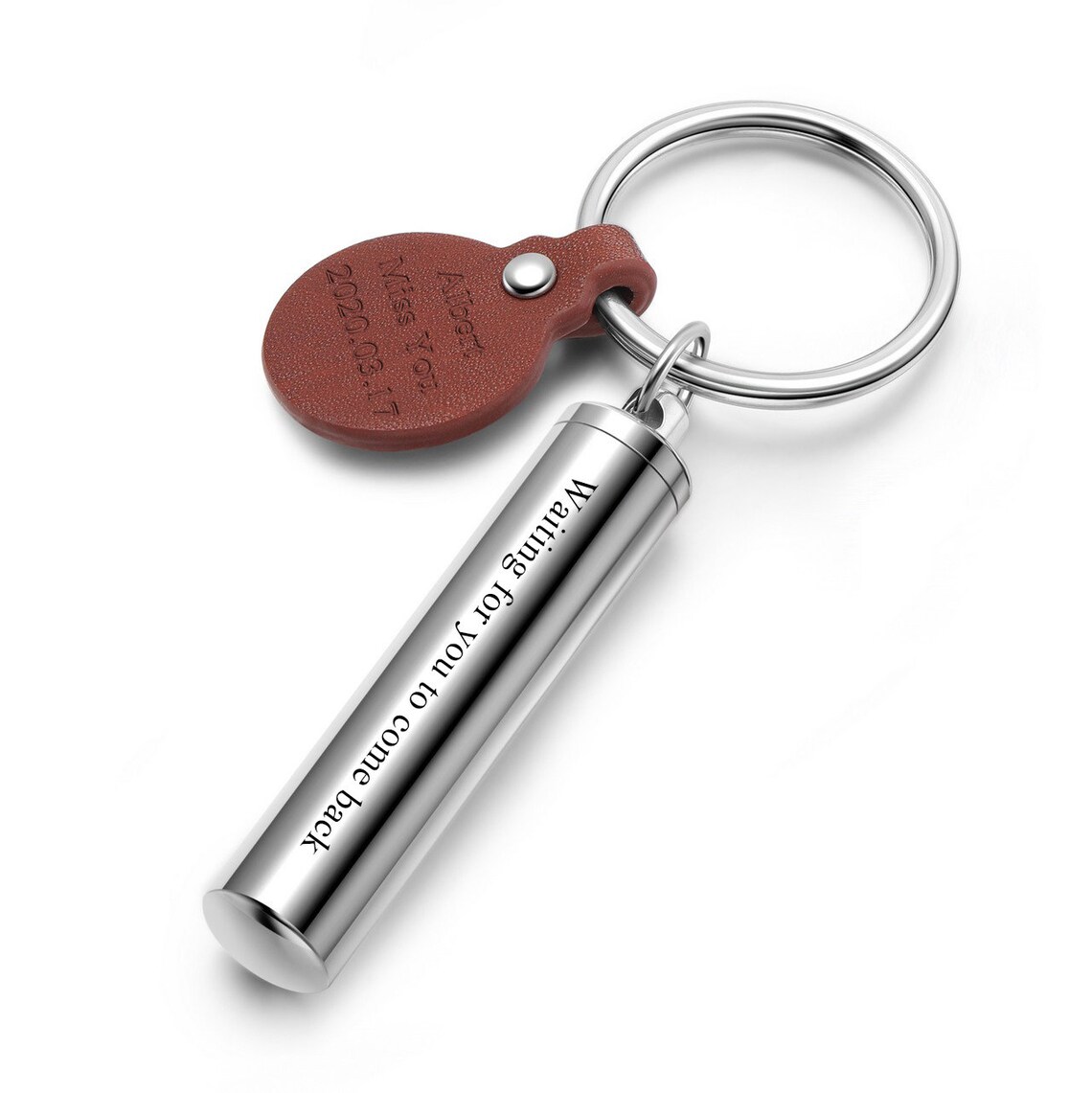 Pet Memorial Keychain Pet Urn Ashes Keychain Cremation Etsy