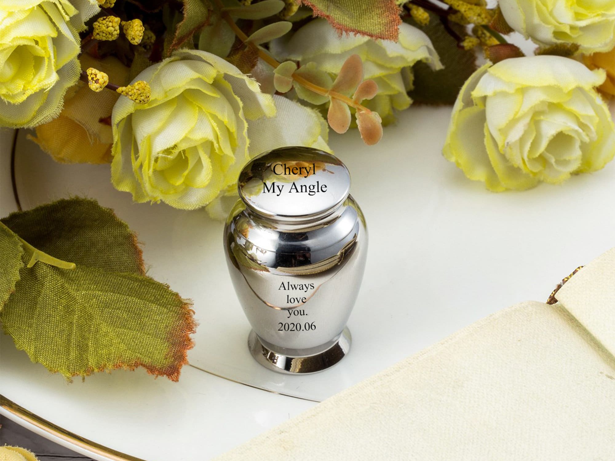 Mini Urn Keepsake Urn with Custom Engraving Memorial Ash Etsy