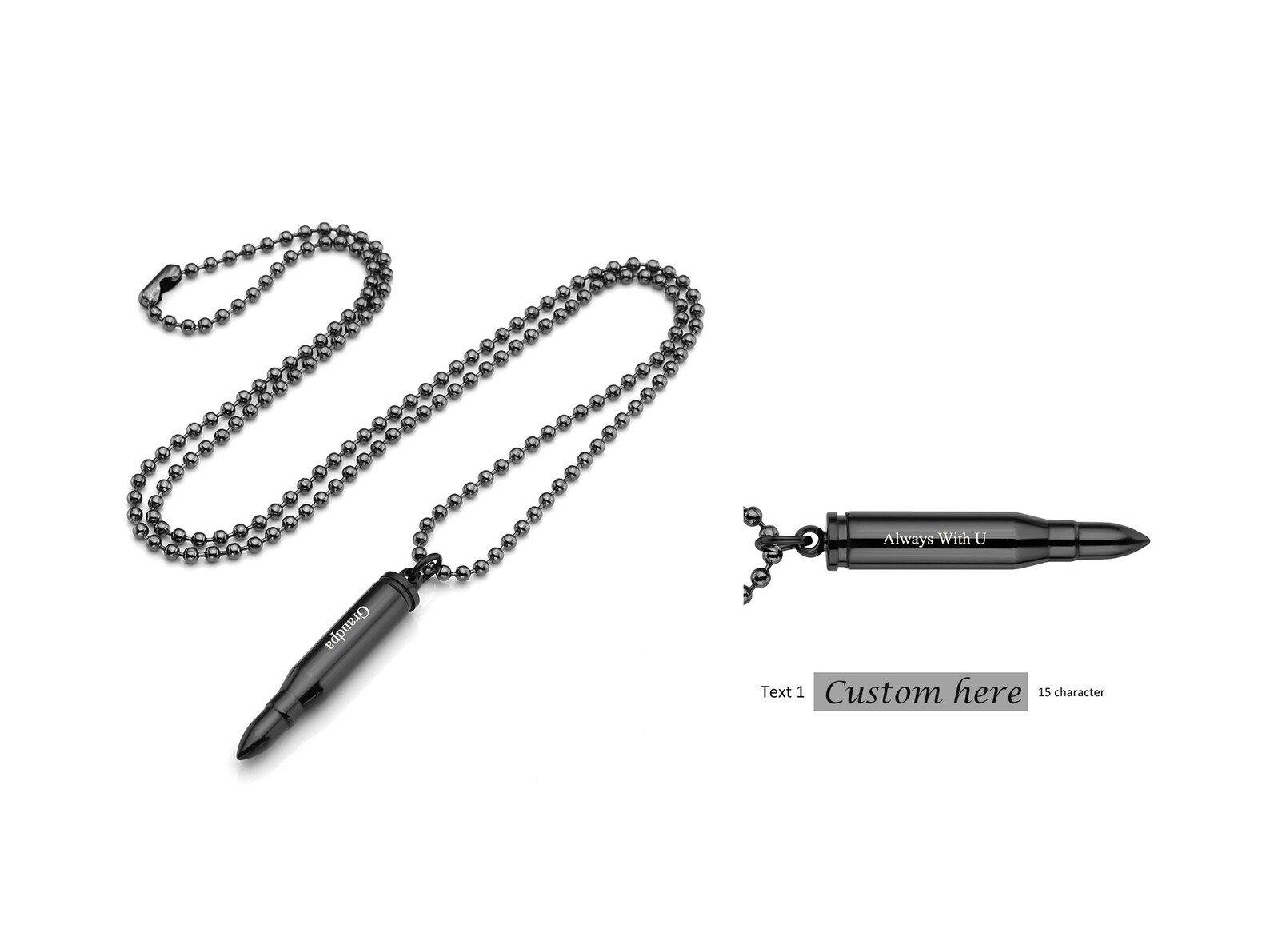 Bullet Necklace Personalized Urn Necklace the Lords Prayer Etsy