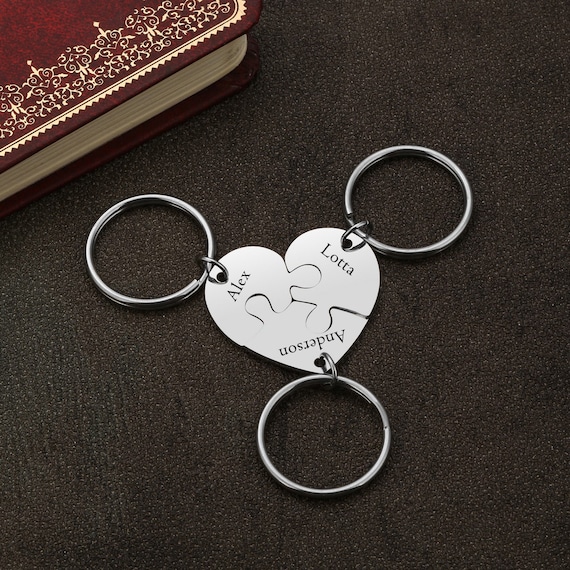 Puzzle piece keyrings sale