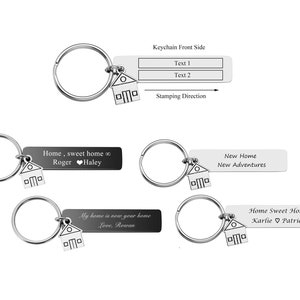 Home Sweet Home Keychains for 2, Closing Gift, Housewarming Gift, New ...